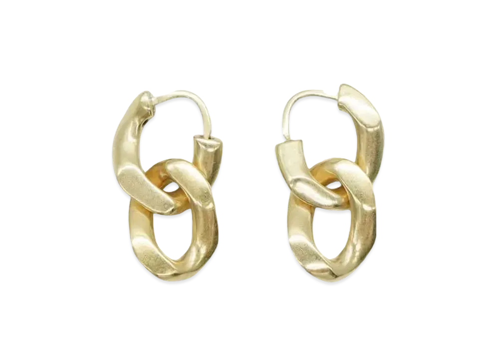 Maison Margiela Earrings "Yellow gold plating buratatto"