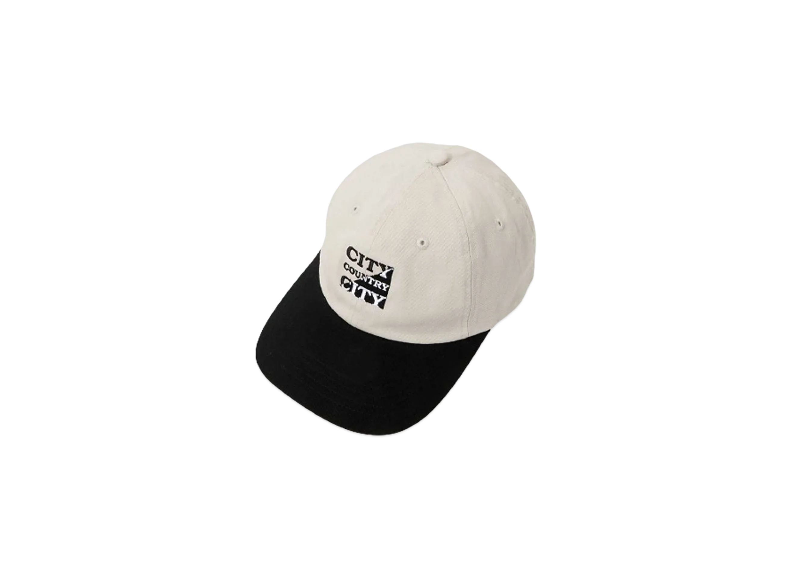 CITY COUNTRY CITY EMBROIDERED LOGO COTTON TWILL CAP "IVORYxBLACK"