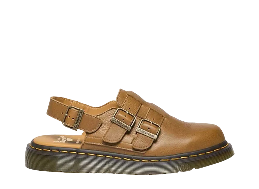 Dr.Martens MIE Jorge Bouble Buckle Mules "Dark Tan"
