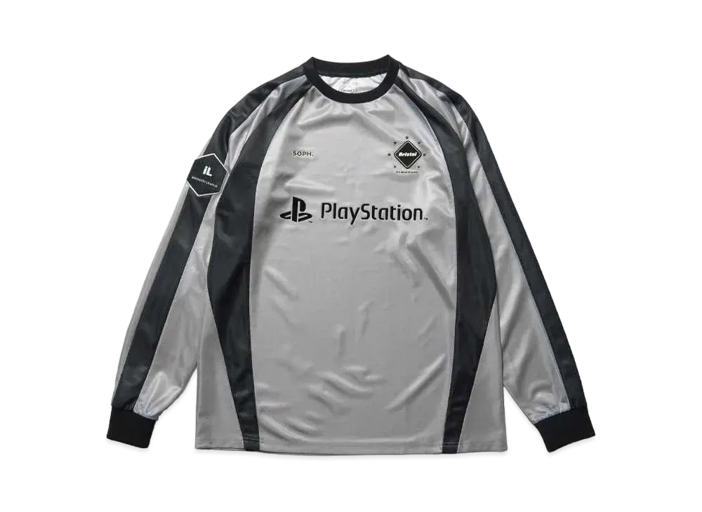 F.C.Real Bristol x PlayStation Practice Long Sleeve Buggy Top "Silver"