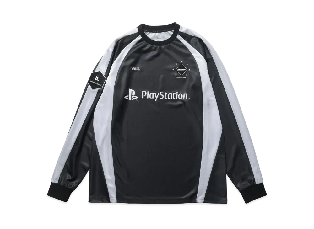 F.C.Real Bristol x PlayStation Practice Long Sleeve Buggy Top "Black"