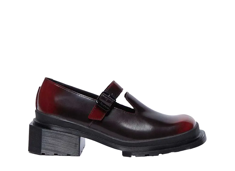 Dr.Martens Women's Maybole Maryjane Shoes "Black/Cherry Red"