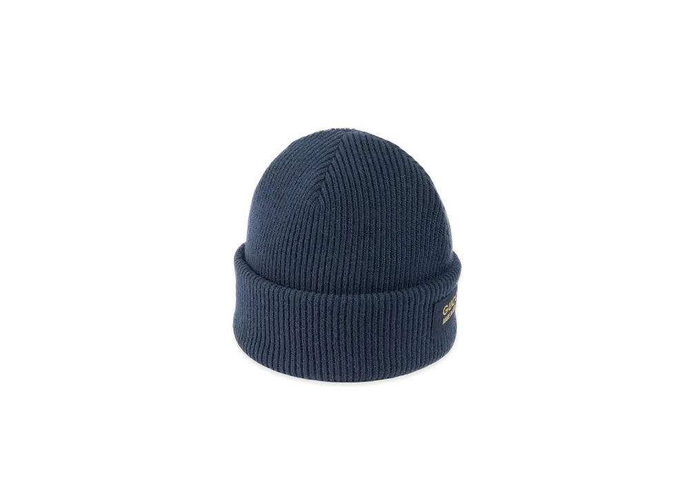 GUCCI Knit Wool Hat With Patch "Navy"