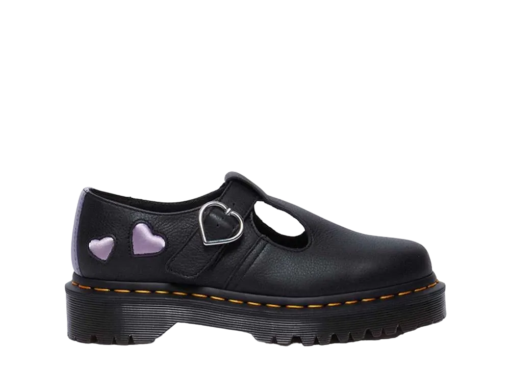 Dr.Martens Women's Polley Heart Maryjane Shoes "Black"