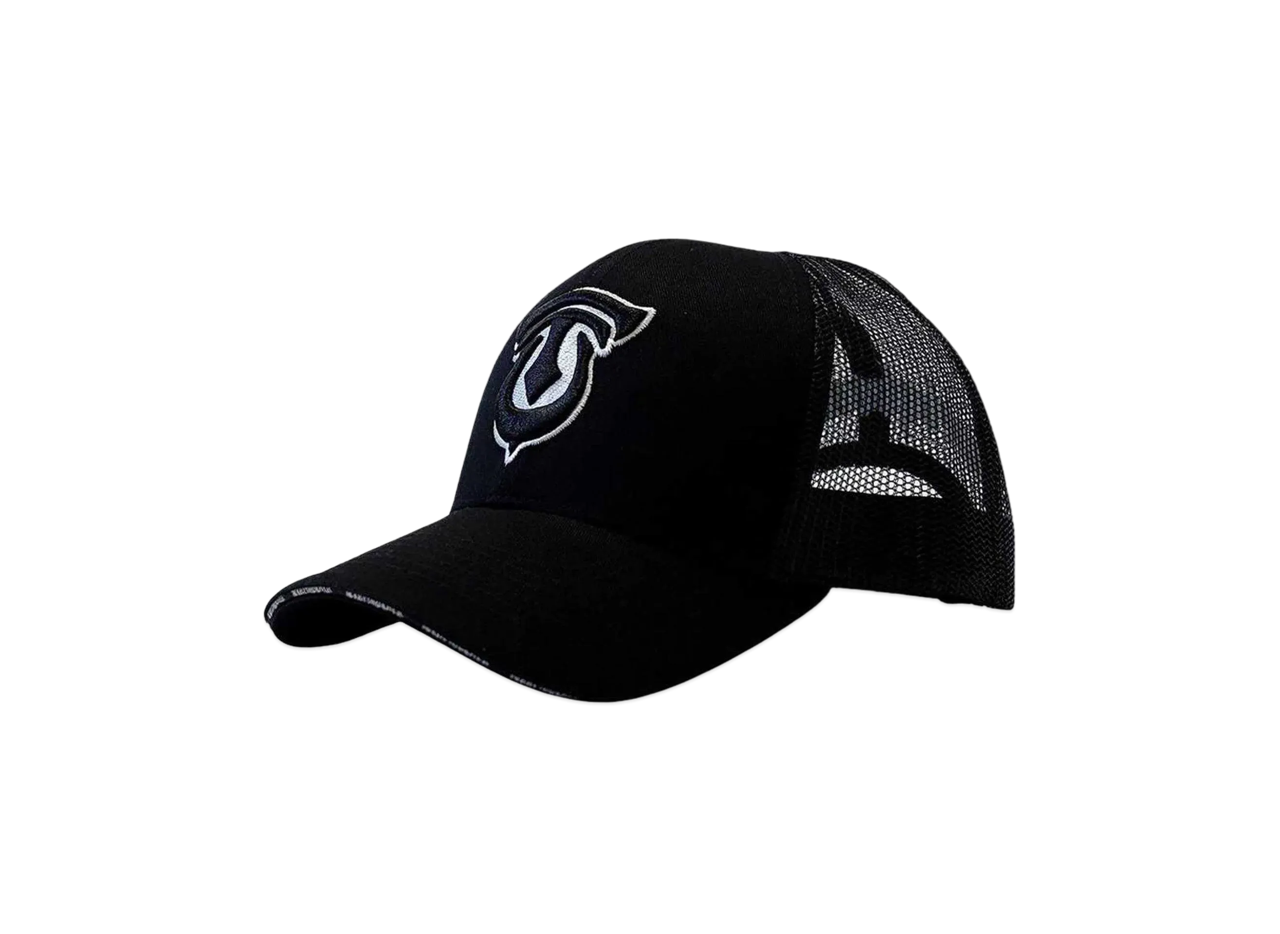 T.C.R BY TOUCHER T.C.R FYM MONOGRAM LOGO 6PANEL MESH CAP "BLACK"