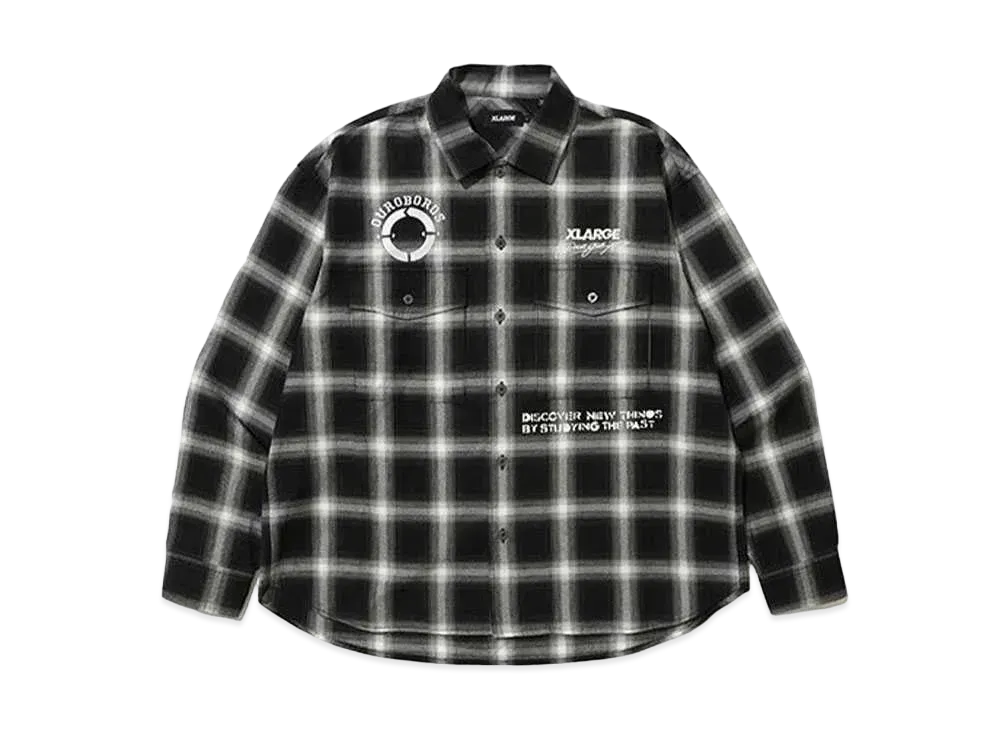 XLARGE x Dragon76 Plaid Shirt "Black"