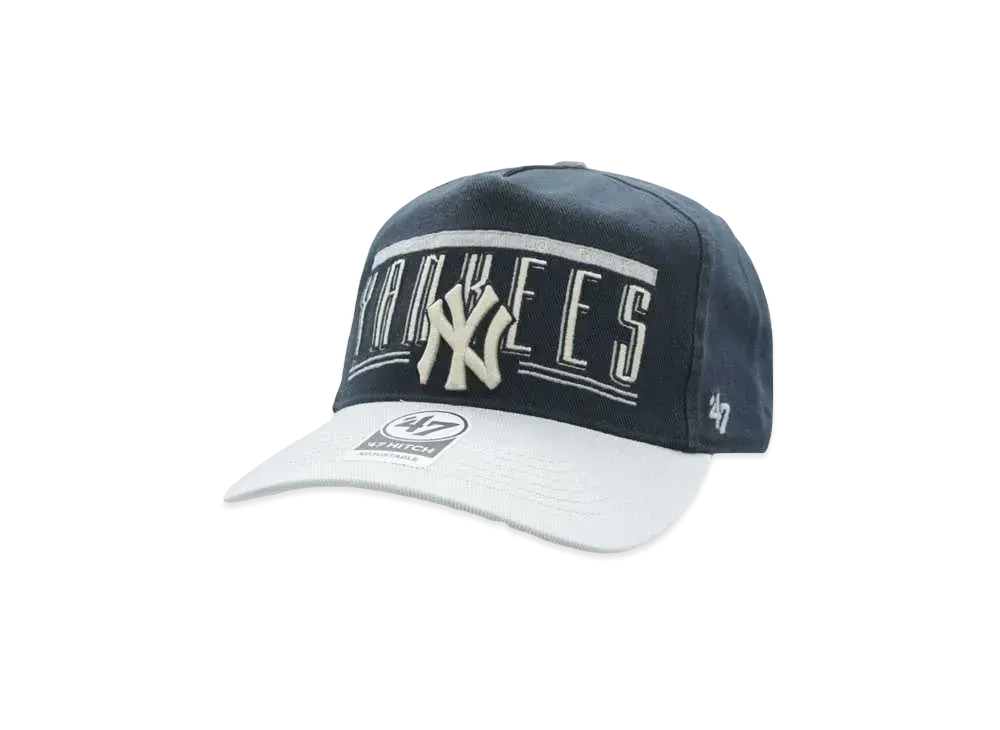 47 YANKEES DOUBLE HEADER BASE LINE HITCH "NAVYxGRAY"