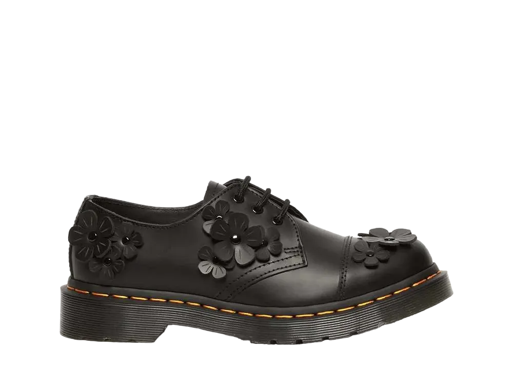 Dr.Martens Women's 1461 Flower 3-Eye Shoes "Black"