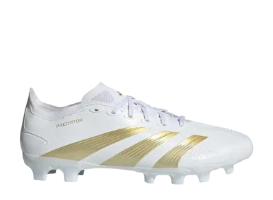 adidas Predator League HG/AG "Footwear White/Gold Metallic/Sandy Beige Metallic"
