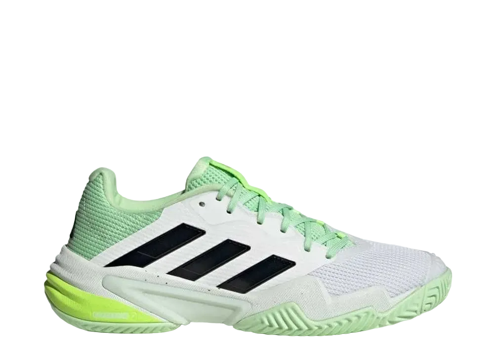 アディダス バリケード13 テニス "フットウェアホワイト/コアブラック/セミグリーンスパーク"