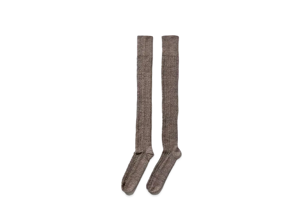 beautiful people Knit Eyelts Socks "Brown"