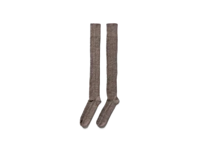 beautiful people Knit Eyelts Socks "Brown"