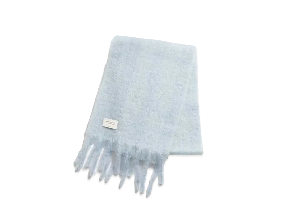 beautiful people Mohair Shaggy Big Fringe Scarf "Gray"