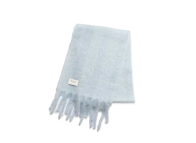 beautiful people Mohair Shaggy Big Fringe Scarf "Gray"