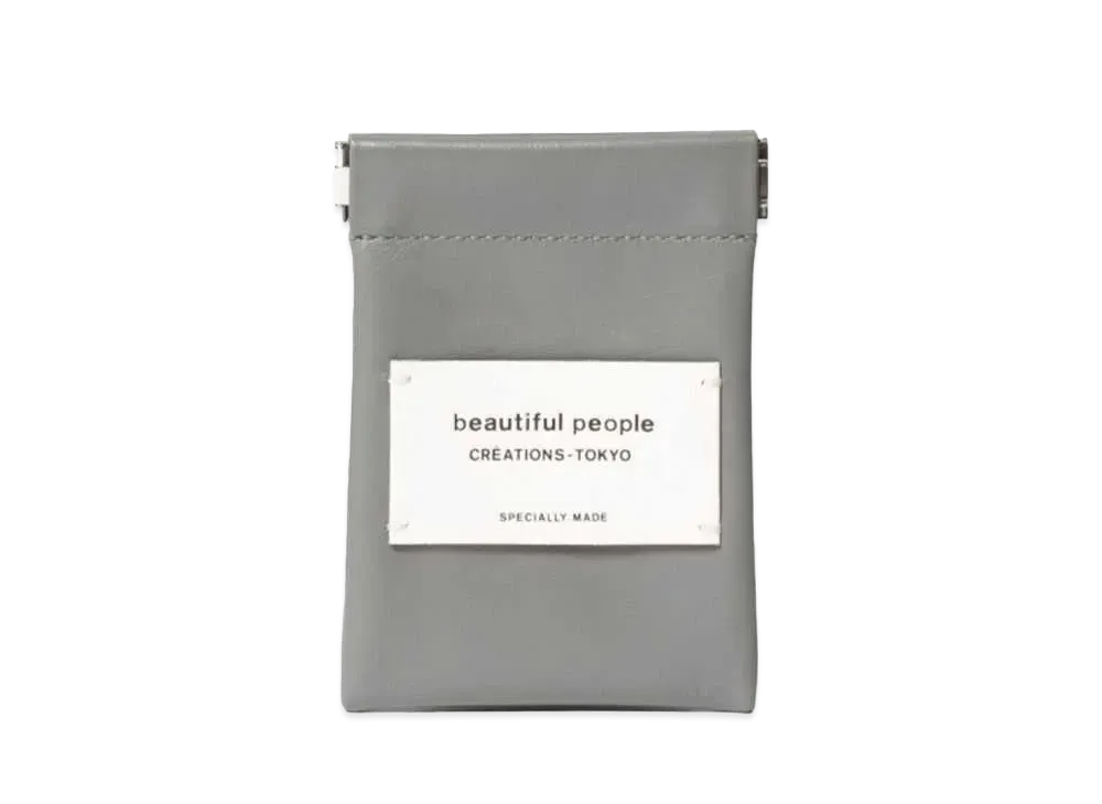 beautiful people Color Leather Small Case "Gray"