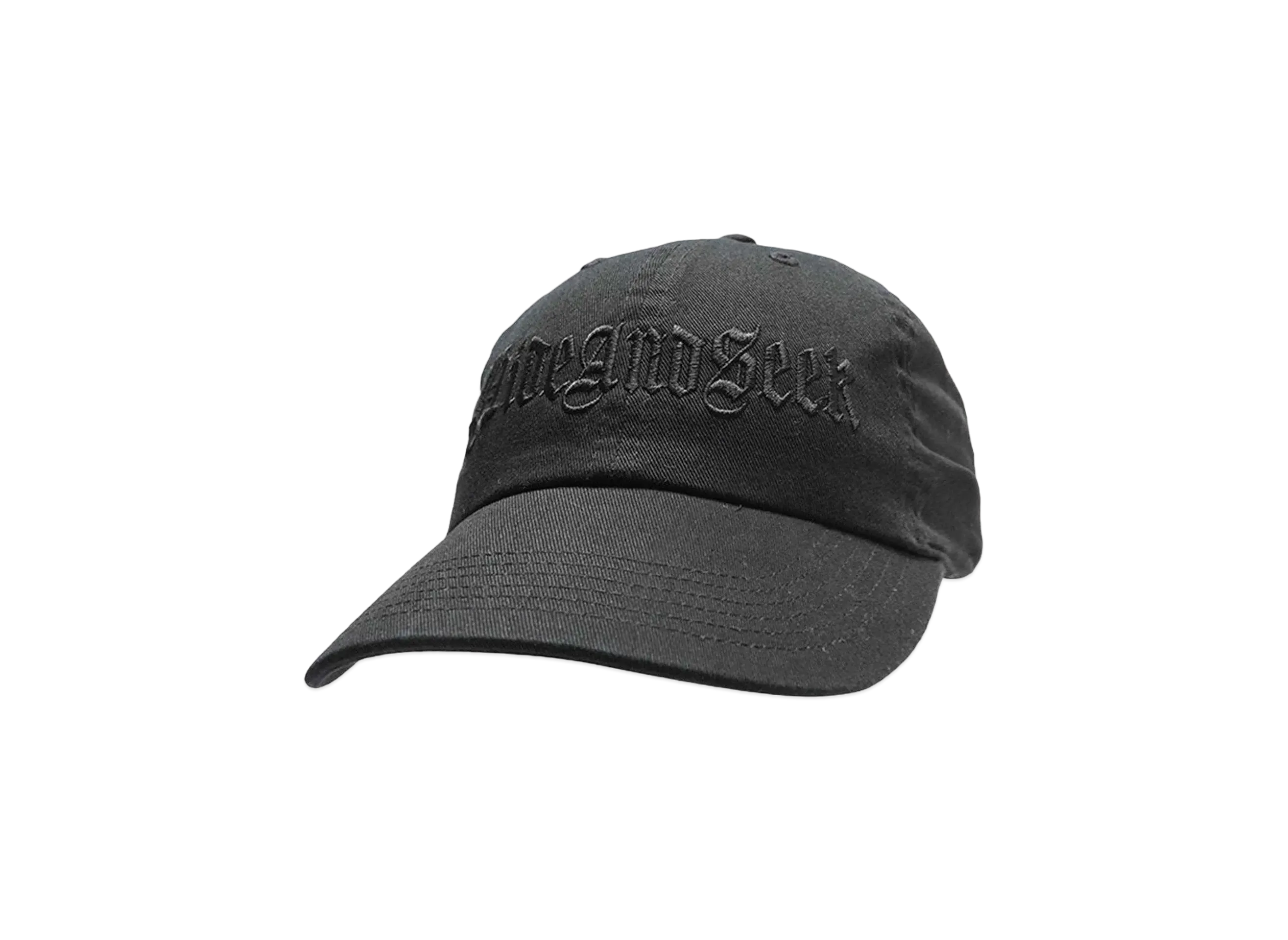 Hide and Seek Old English Baseball CAP "BLACK"