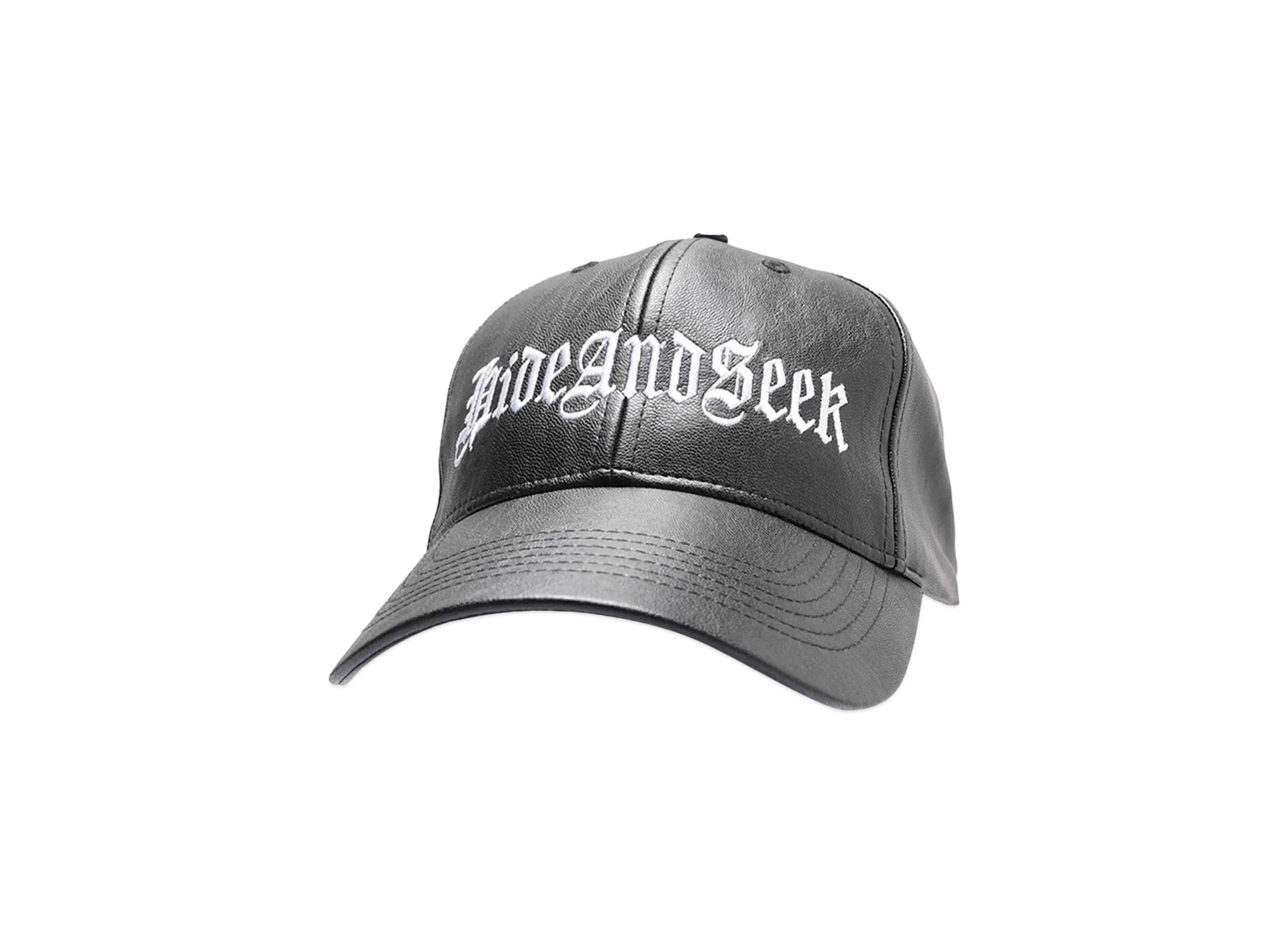 Hide and Seek Old English Baseball CAP "PU LEATHER"