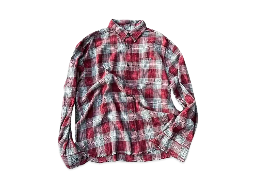 9090 Original Ombre L/S Shirt "RED"