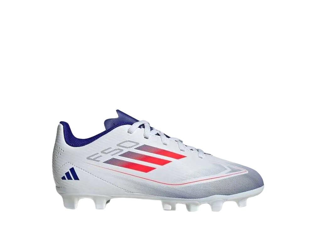 adidas GS F50 Club FxG Kids "Footwear White/Solar Red/Lucid Blue"