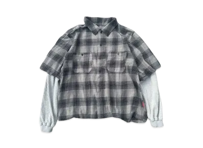 9090 Ombre Shirt Docking L/S Tee "BLACK"