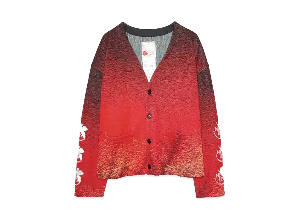 SEVESKIG EVANGELION Six-color jacquard Knit Cardigan ver, Unit-02 "BLACK"