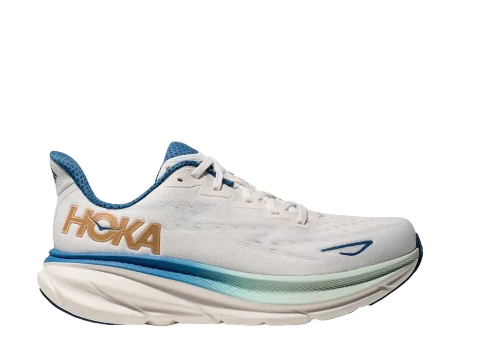 ホカ クリフトン9 "フロスト/ゴールド"