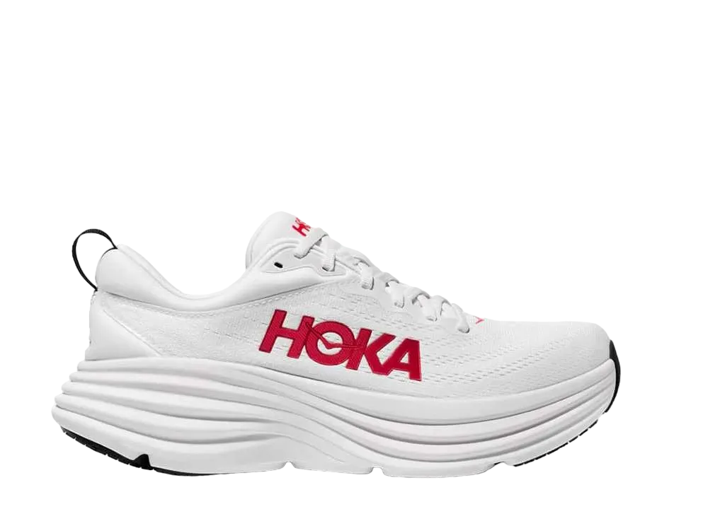 ホカ ボンダイ8 "ホワイト/バーミリオン"