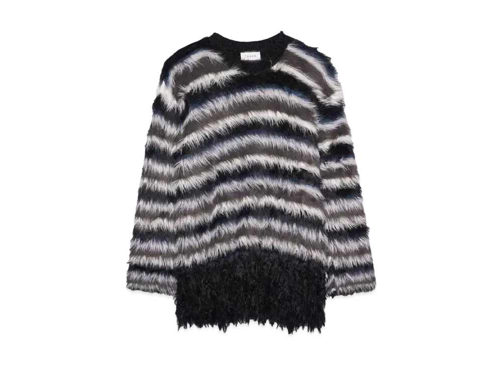 TAAKK FUR KNITPULLOVER "BLACK"