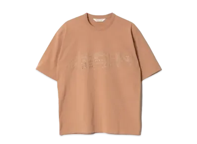 beautiful people Giza Cotton Jersey Embroidery T-Shirt "Camel"