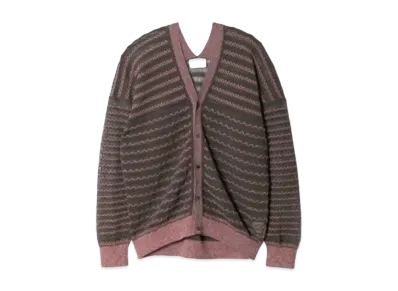 beautiful people Afrcian Coil Lace Knitted Cardigan "Dark Brown"