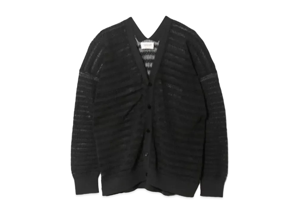 beautiful people Afrcian Coil Lace Knitted Cardigan "Black"
