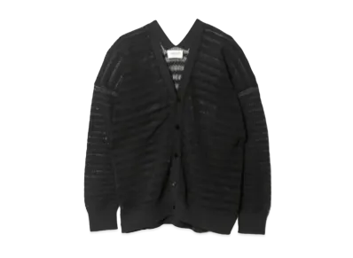 beautiful people Afrcian Coil Lace Knitted Cardigan "Black"