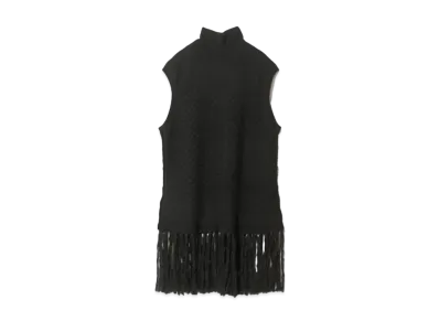 beautiful people Double-End Linen Wool Knitted Dress "Black"