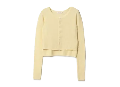beautiful people High Gauge Rib Knitted Cardigan "Yellow"
