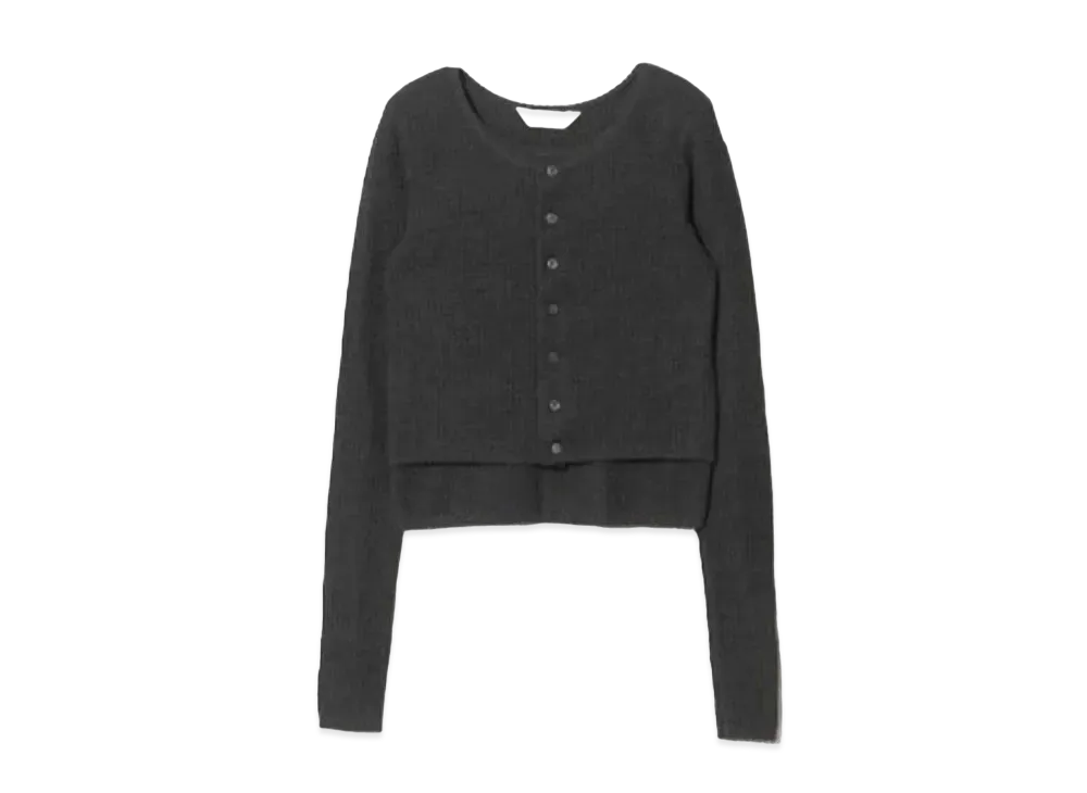 beautiful people High Gauge Rib Knitted Cardigan "Gray"