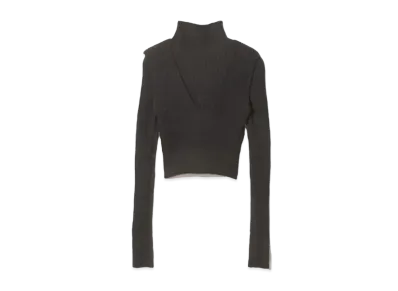 beautiful people Double-End Wool Rib Pullover "Blue Gray"