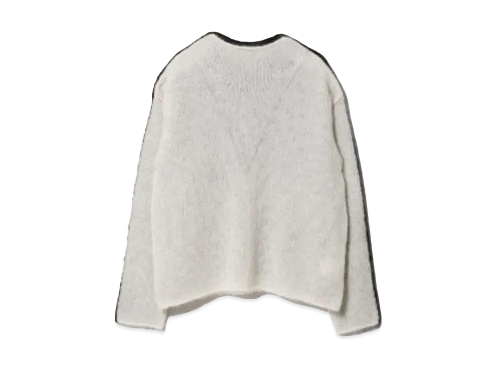 beautiful people Side-C Wooled Mohair Knitted Pullover "Ecru"