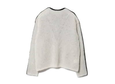 beautiful people Side-C Wooled Mohair Knitted Pullover "Ecru"
