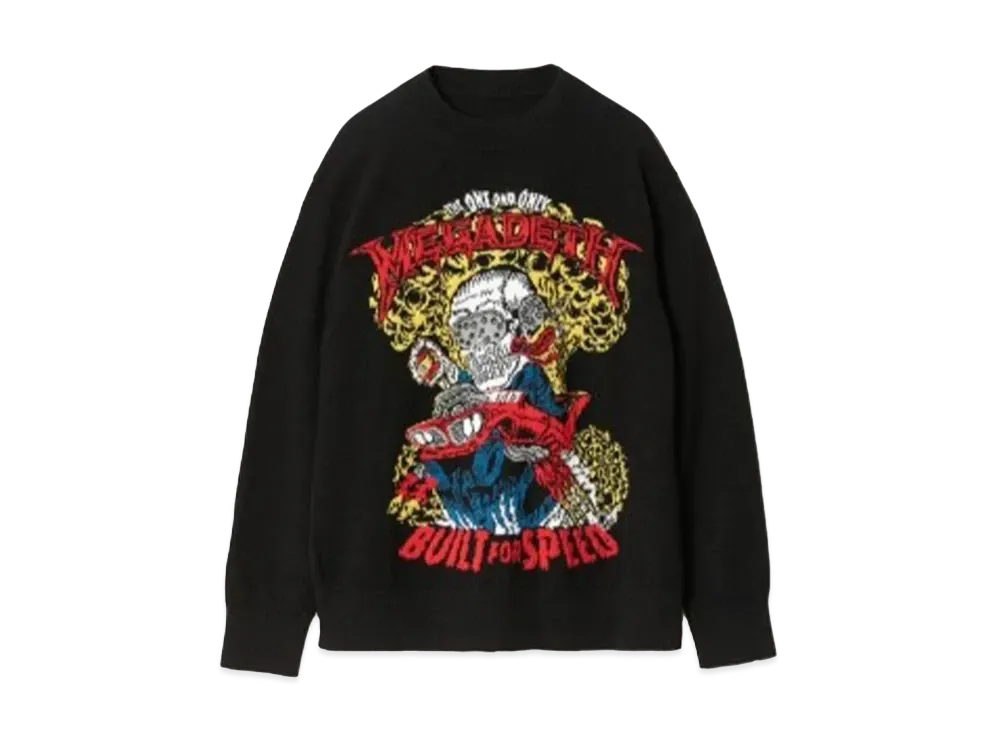 beautiful people The A Rock Knit Megadeth "Black"