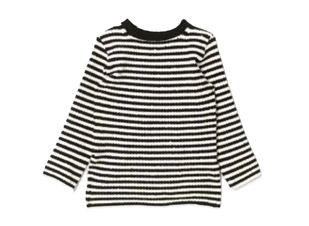 beautiful people Stretchy Gingham Border Pullover "Black"