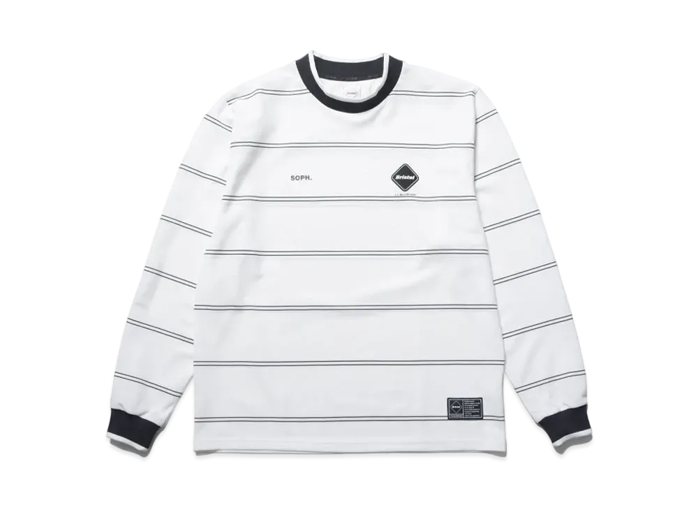 F.C.Real Bristol Border Long Sleeve Baggy Top "White"