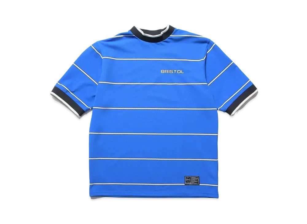 F.C.Real Bristol Border Short Sleeve Baggy Top "Blue"