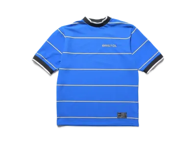 F.C.Real Bristol Border Short Sleeve Baggy Top "Blue"