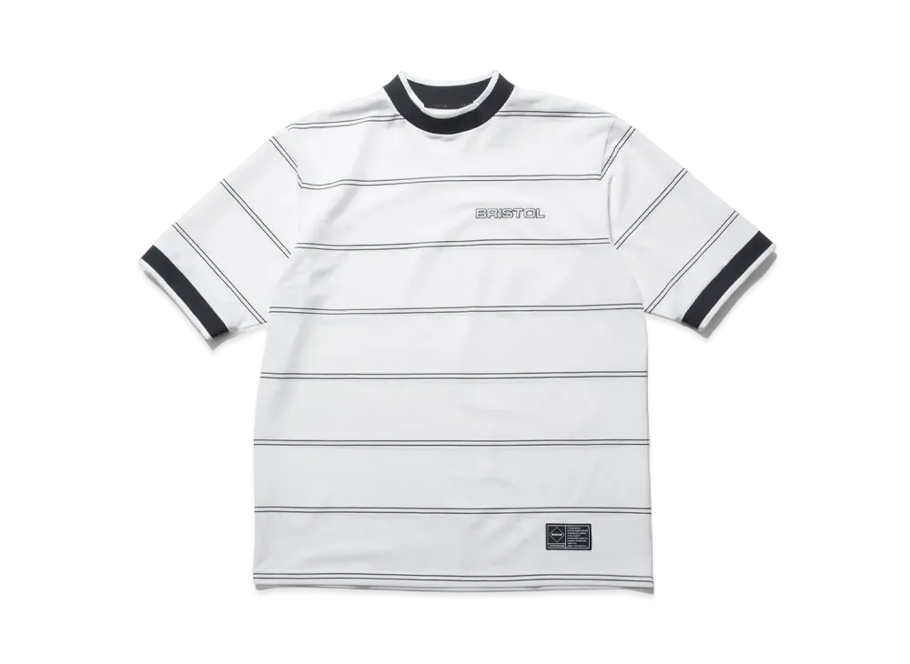 F.C.Real Bristol Border Short Sleeve Baggy Top "White"