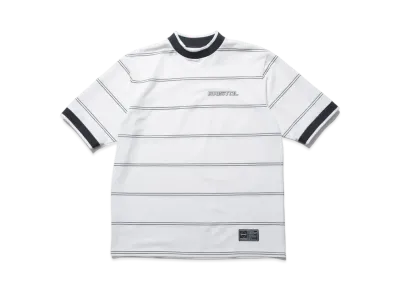 F.C.Real Bristol Border Short Sleeve Baggy Top "White"