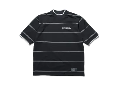 F.C.Real Bristol Border Short Sleeve Baggy Top "Black"