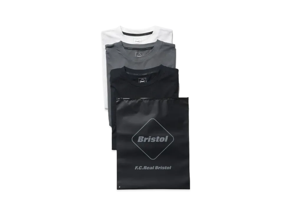 F.C.Real Bristol Polartec Power Dry 3Pack Tee "Black/Grey/White"
