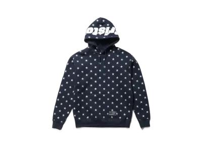 F.C.Real Bristol All Over Star Sweat Hoodie "Navy"