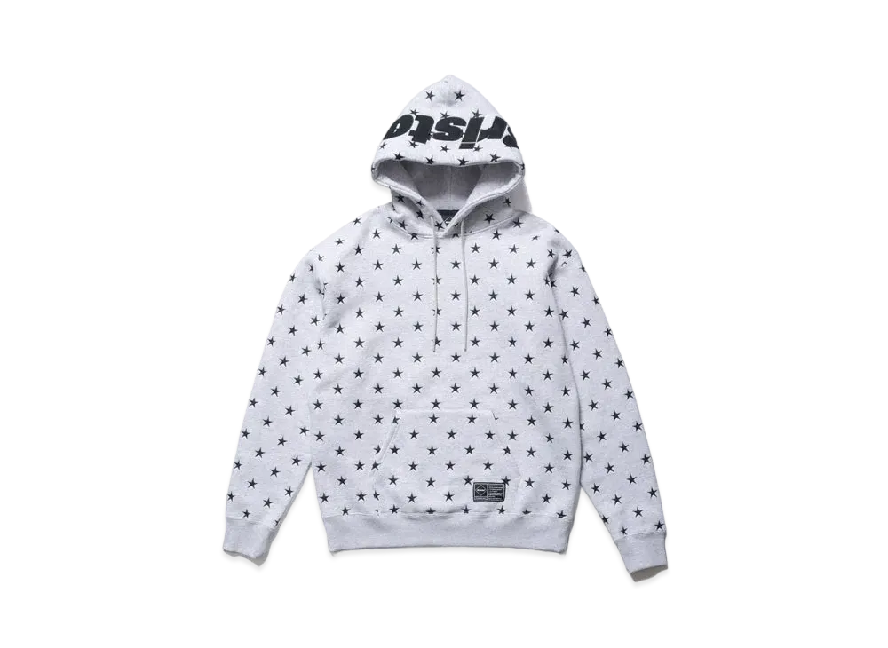 F.C.Real Bristol All Over Star Sweat Hoodie "Gray"
