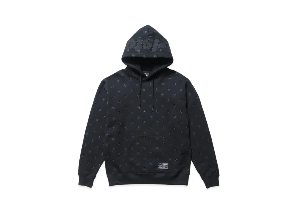 F.C.Real Bristol All Over Star Sweat Hoodie "Black"